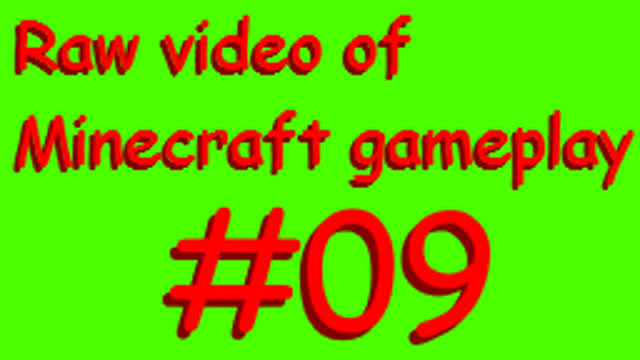Raw video of Minecraft gameplay #09