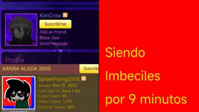 Dos pendejos de vidlii siendo imbeciles por 9 minutos.