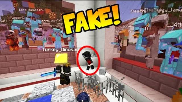 MINECRAFT TROLLING WHOLE SERVER WITH FAKE HACKER!!