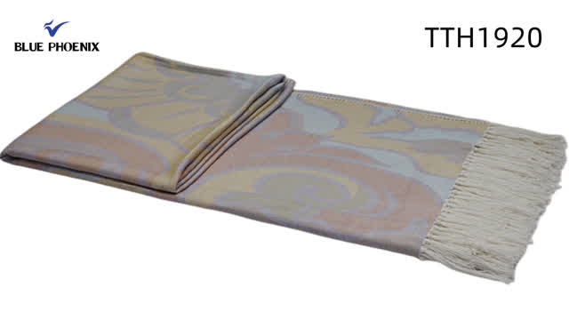 bamboo blanket jacquard super soft summer cooling sewing edge custom:
