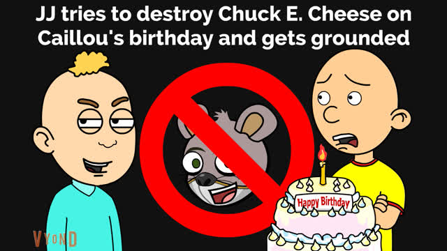 CMGG: JJ tries to destroy Chuck E. Cheese on Caillous birthday and gets grounded