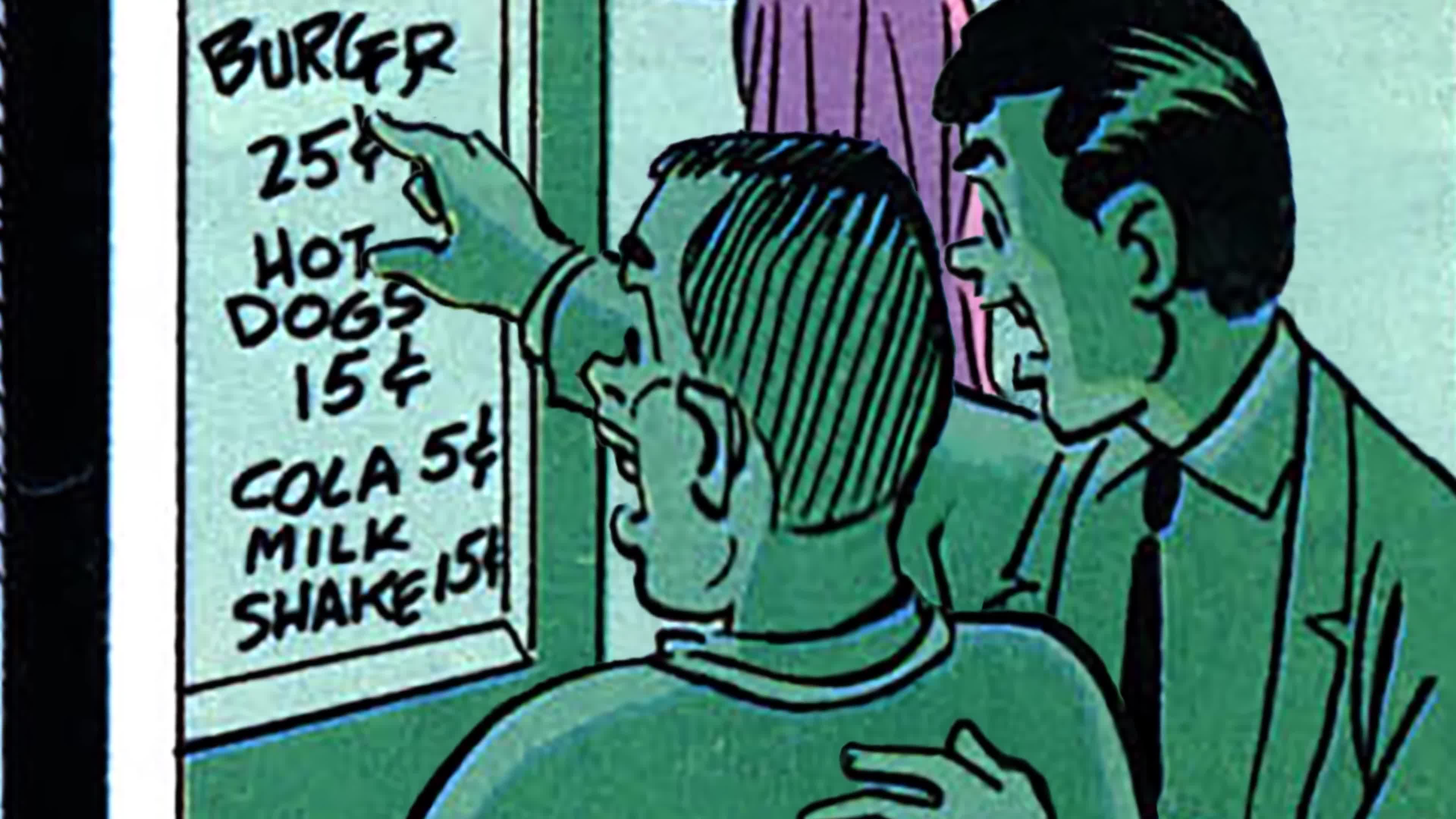 THEY'RE SERVING HAMBURGERS