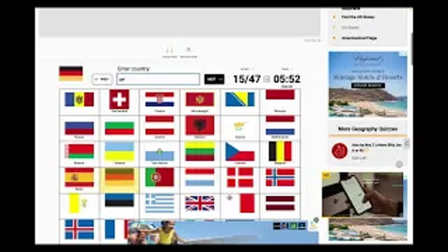 Guessing every European flag!