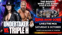 WWE Super Show-Down Undertaker vs Triple H promo
