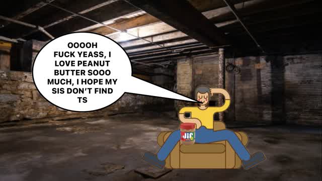 Girl eats fucked peanut butter
