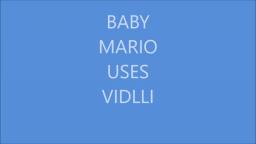 Baby mario uses  the computer