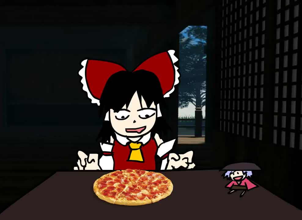 reimu wants her pizza
