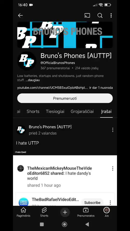 I AM SICK OF BRUNO PHONES UTTP