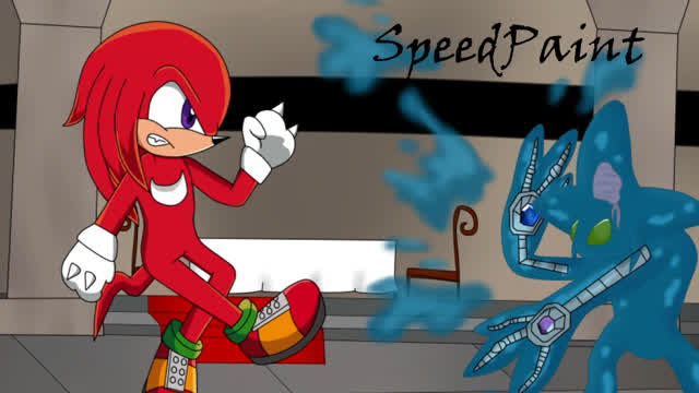 SpeedPaint - Knuckles vs Chaos 2