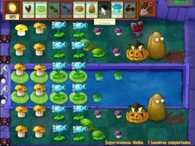 Plantas contra zombies - supervivencia niebla (2/2)