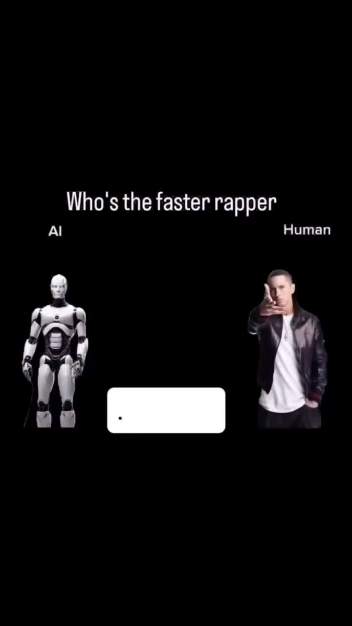 Human vs AI: Whoʼs the faster rapper Human vs AI: Whoʼs the faster rapper