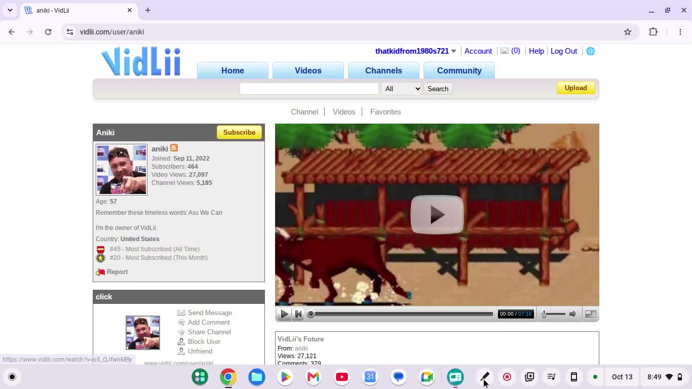 If anyone disrespect me, from now on, I will upload AI and will break vidlii's terms of use!