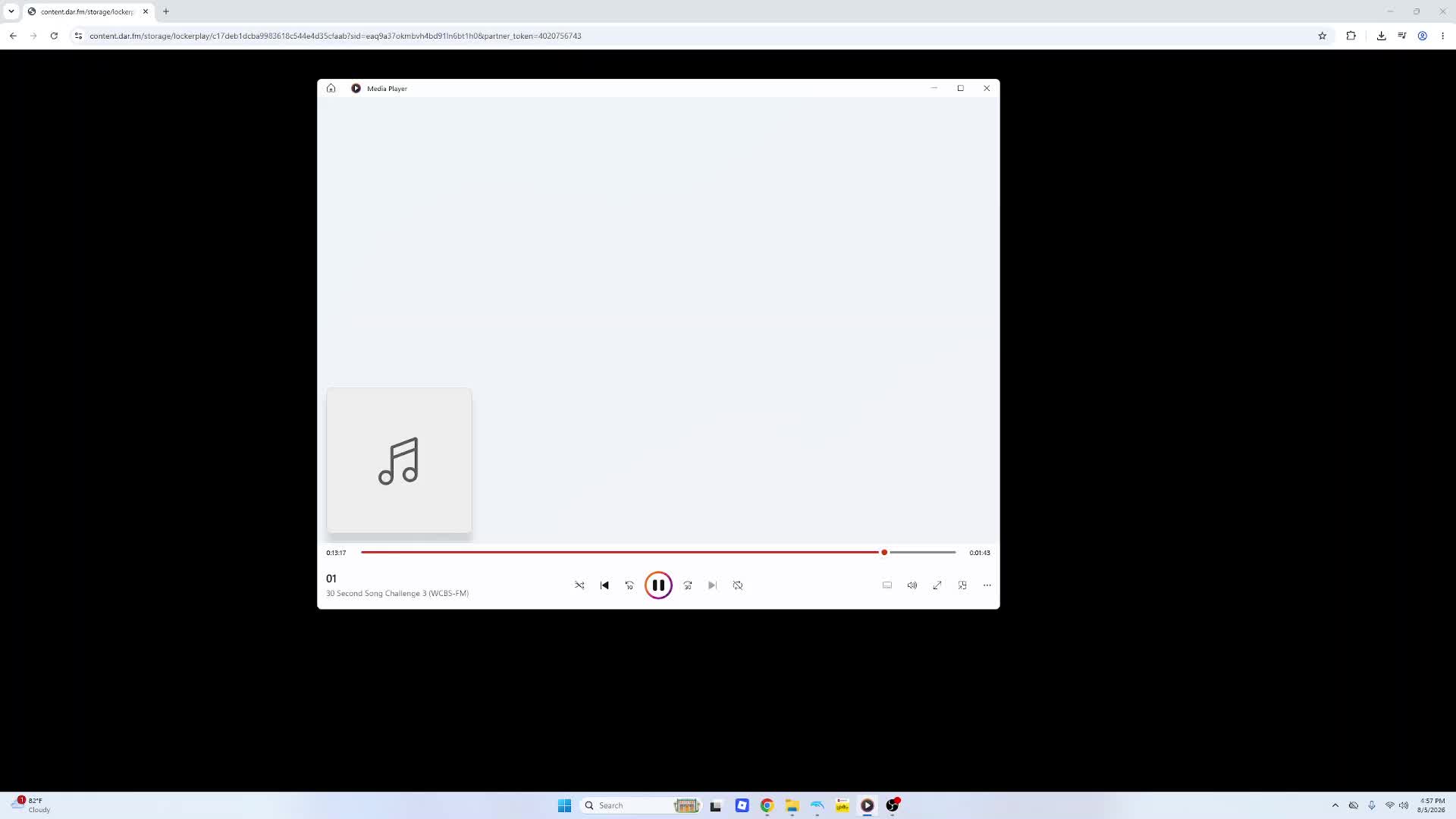 30 Second Song Challenge, 8/5/26 @ 4:30 PM