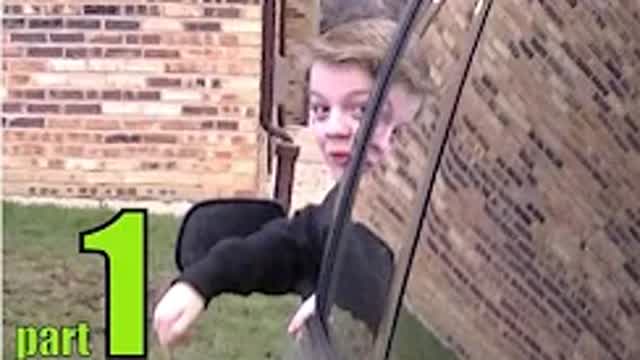 PSYCHO 12 YEAR OLD KID STEALS CAR, SMASHES TV PART 1 OF 3!!!