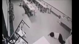 Lady Attacked By Poltergeist Caught On CCTV Camera At Hotel