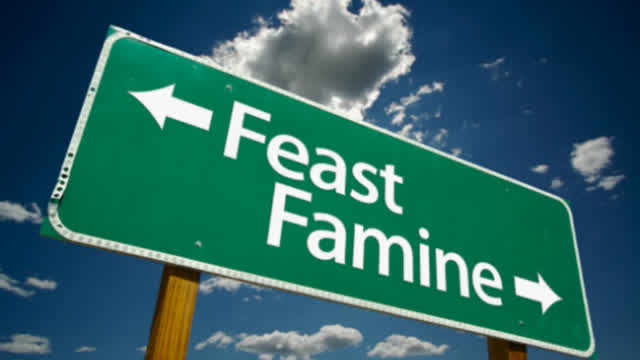 Feast and Famine. Listen to God. Follow the standard He places in your life.