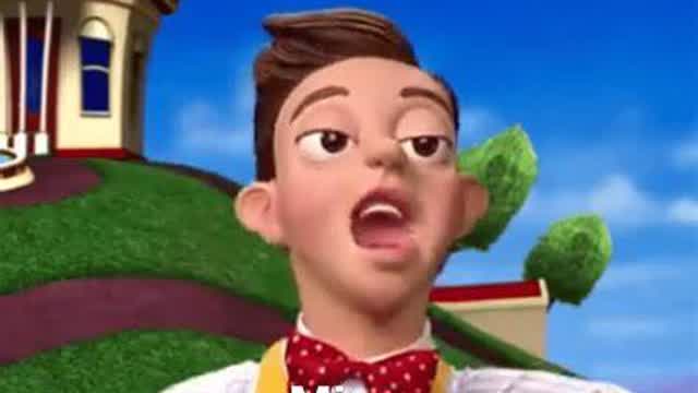 The Lazytown theme, but it sounds off...