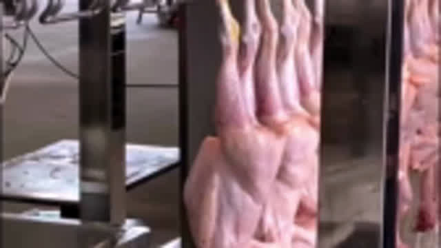 Cutting chickens heads automatically and fast
