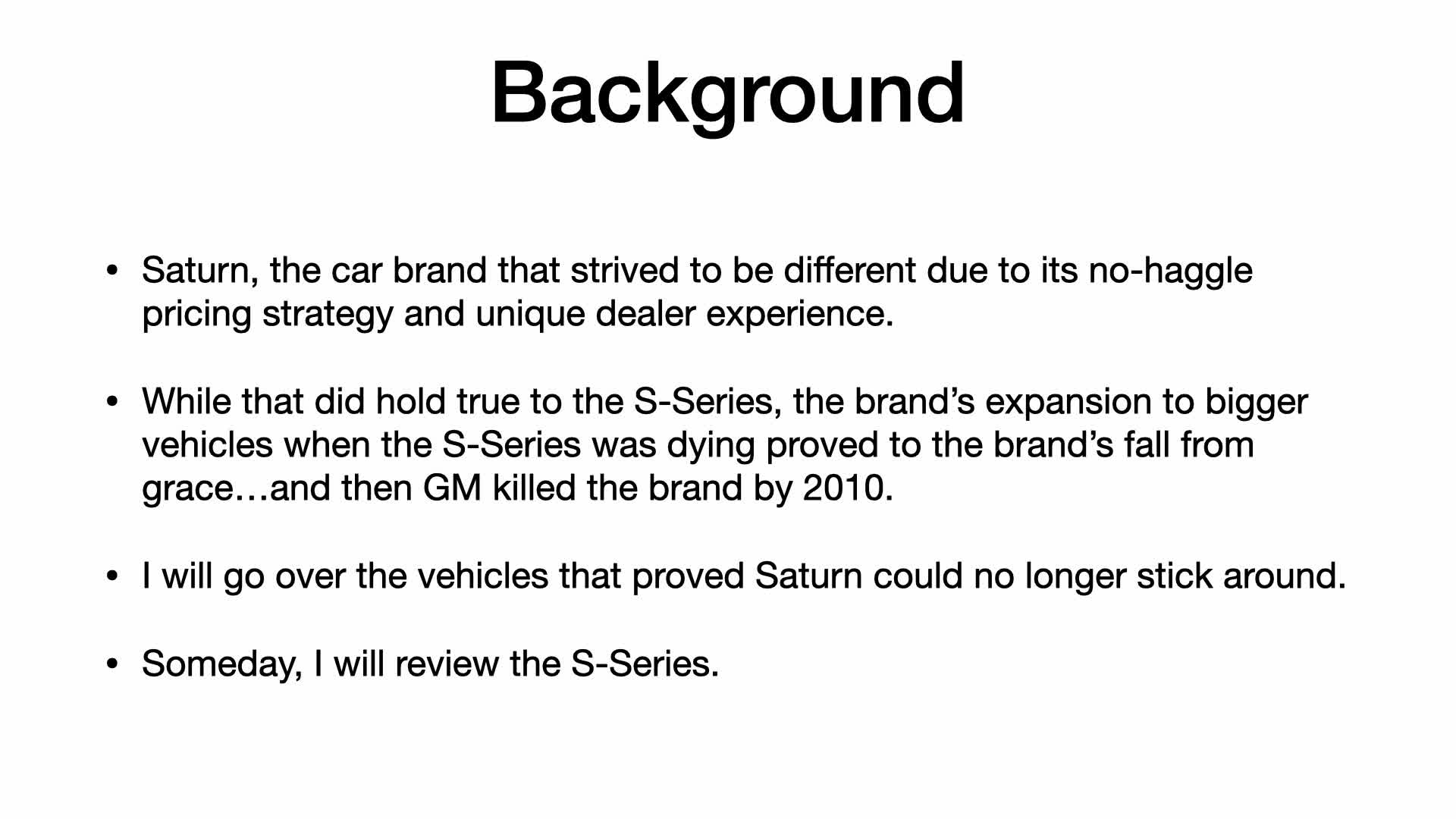 The Sins Of The Saturn Car Company