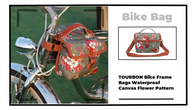 TOURBON bike frame bag with Flower Pattern