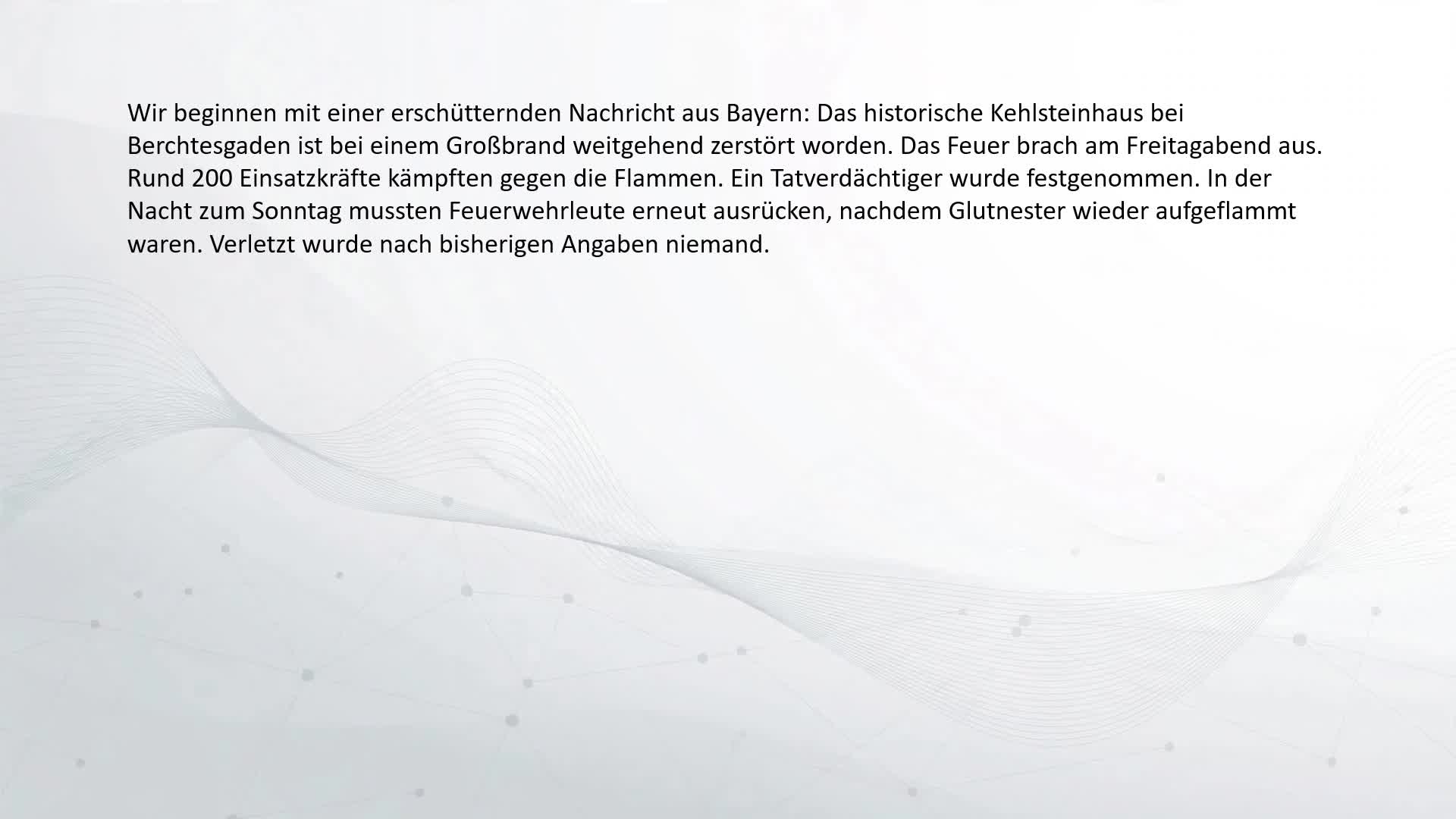 Nachrichten am 25.10.2026