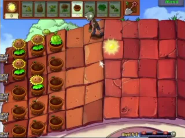 Plantas contra zombies - nivel 5-6 av 2