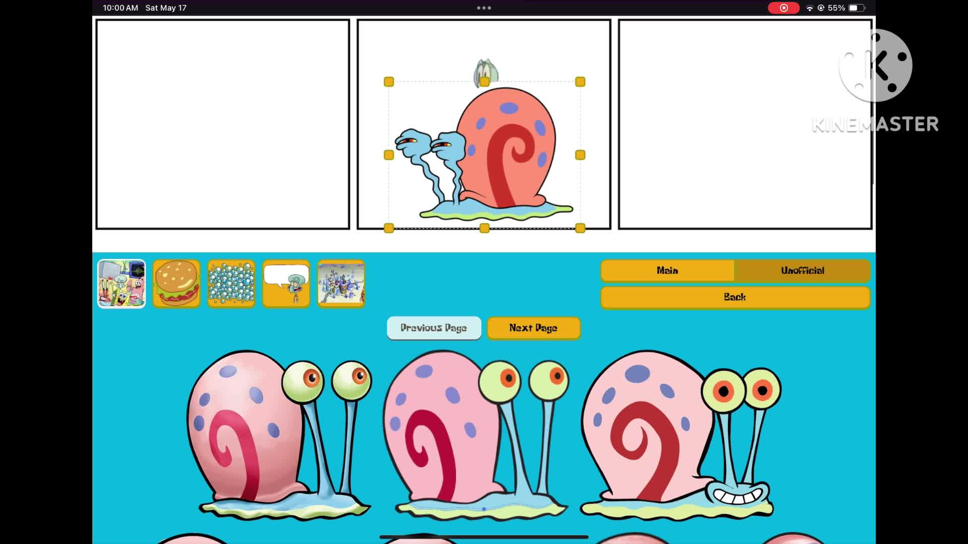 How to stretch sprites on comic studio in mobile