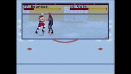 NHL All-Star Hockey 95 - Fight - Sega Genesis Gameplay