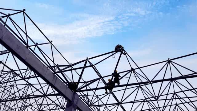 SAFS Steel structure space frame installation