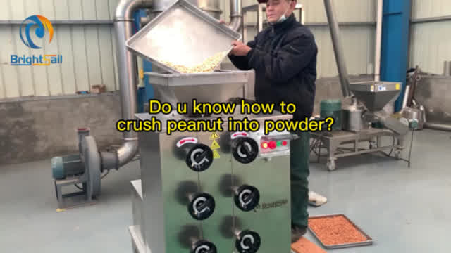 Do u know how to crush peanut into powder by peanut grinder machine?