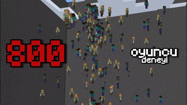 MINECRAFT: 800 oyuncu deneyi - Saniye