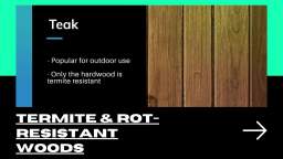 Termite & Rot Resistant Wood: The Best Options for Your Project