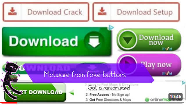 How much malware can you get from fake download buttons?