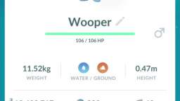 Pokémon GO-Evolving Purified Wooper