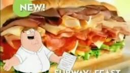 peter griffin does a  subway ad