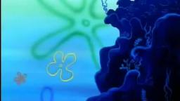 Squidward falls off a cliff in slow motion