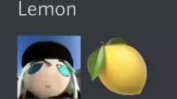 Koishi fumo eats lemon