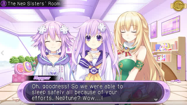 Hyperdimension Neptunia U Action Unleashed - Ch.3 Event Cutscene(s) - The Nep Sisters Room 3