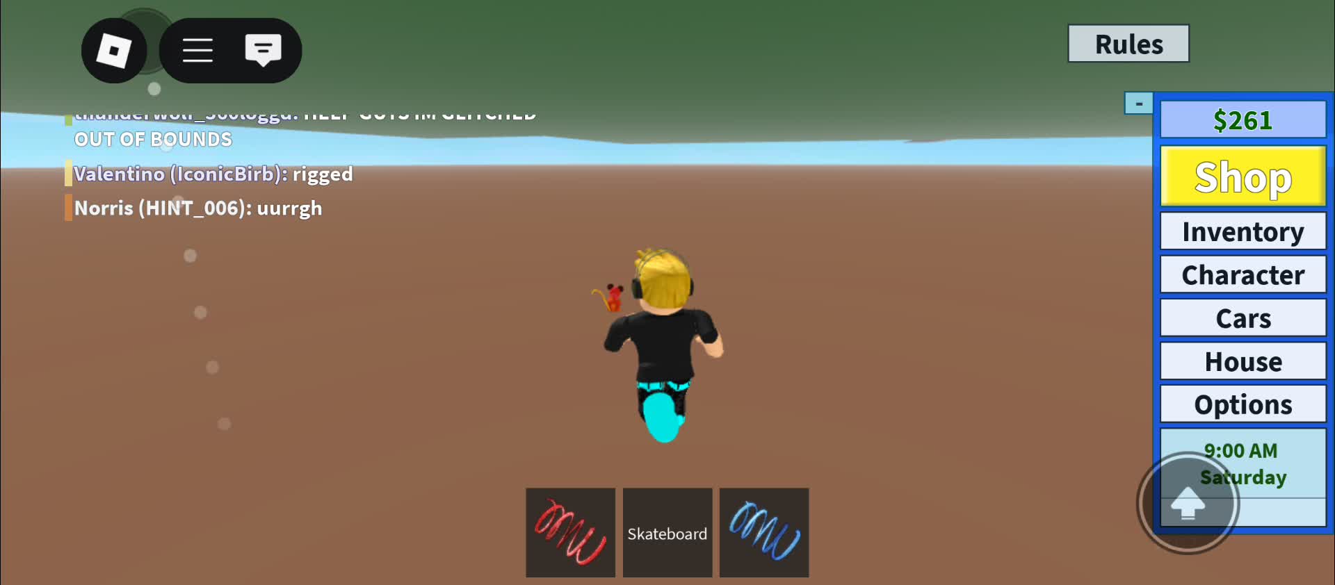Out of bounds in Roblox high school legacy