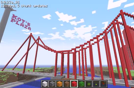 Minecraft - building a bridge