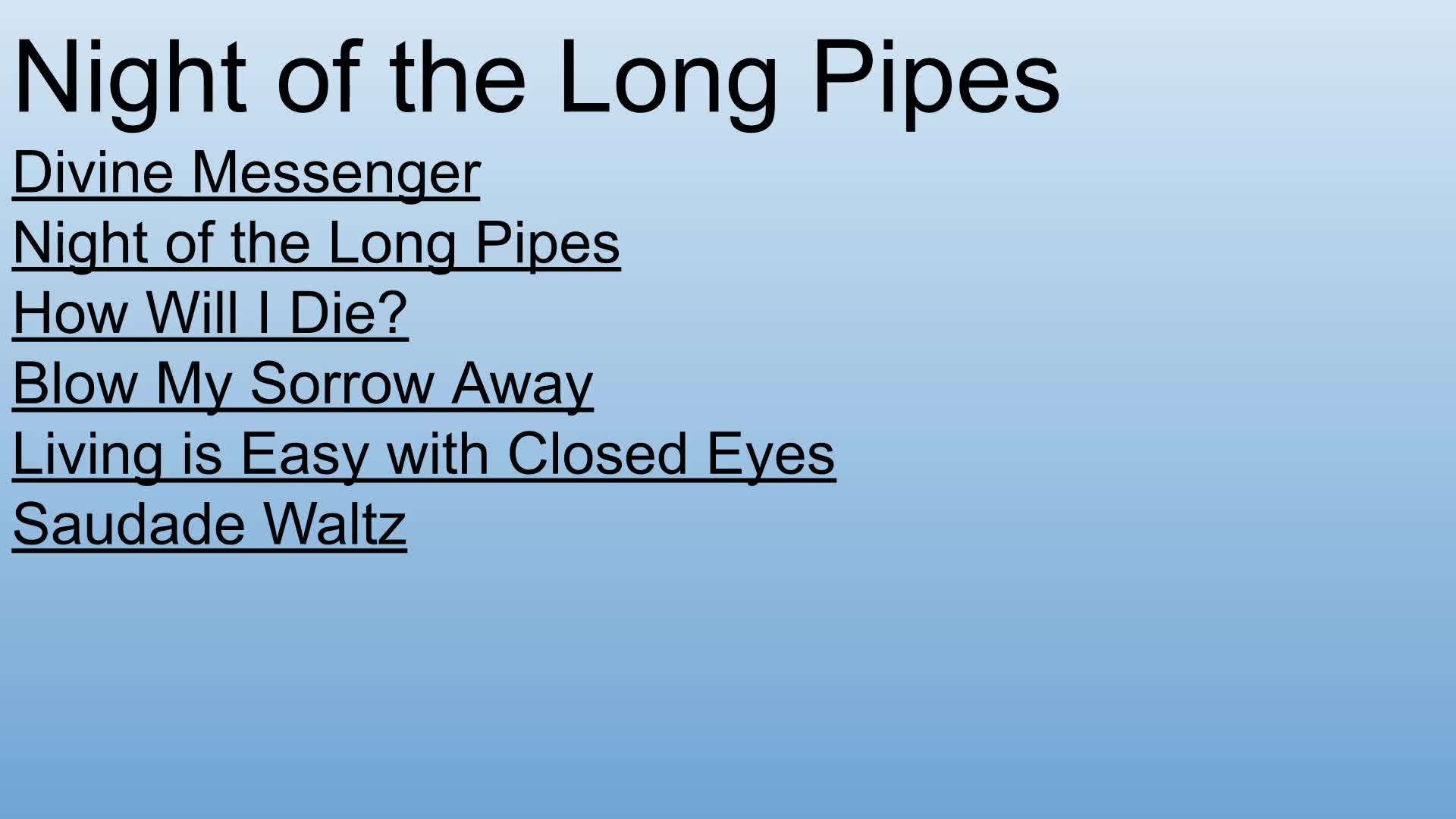 EDELWEISS - Night of the Long Pipes (FULL ALBUM)