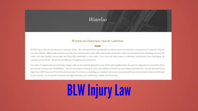 Workers Injury Lawyers Waterloo - BLW Injury Law (226) 499-5287