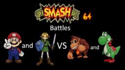 Super Smash Bros 64 Battles #58: Mario and Link vs Donkey Kong and Yoshi