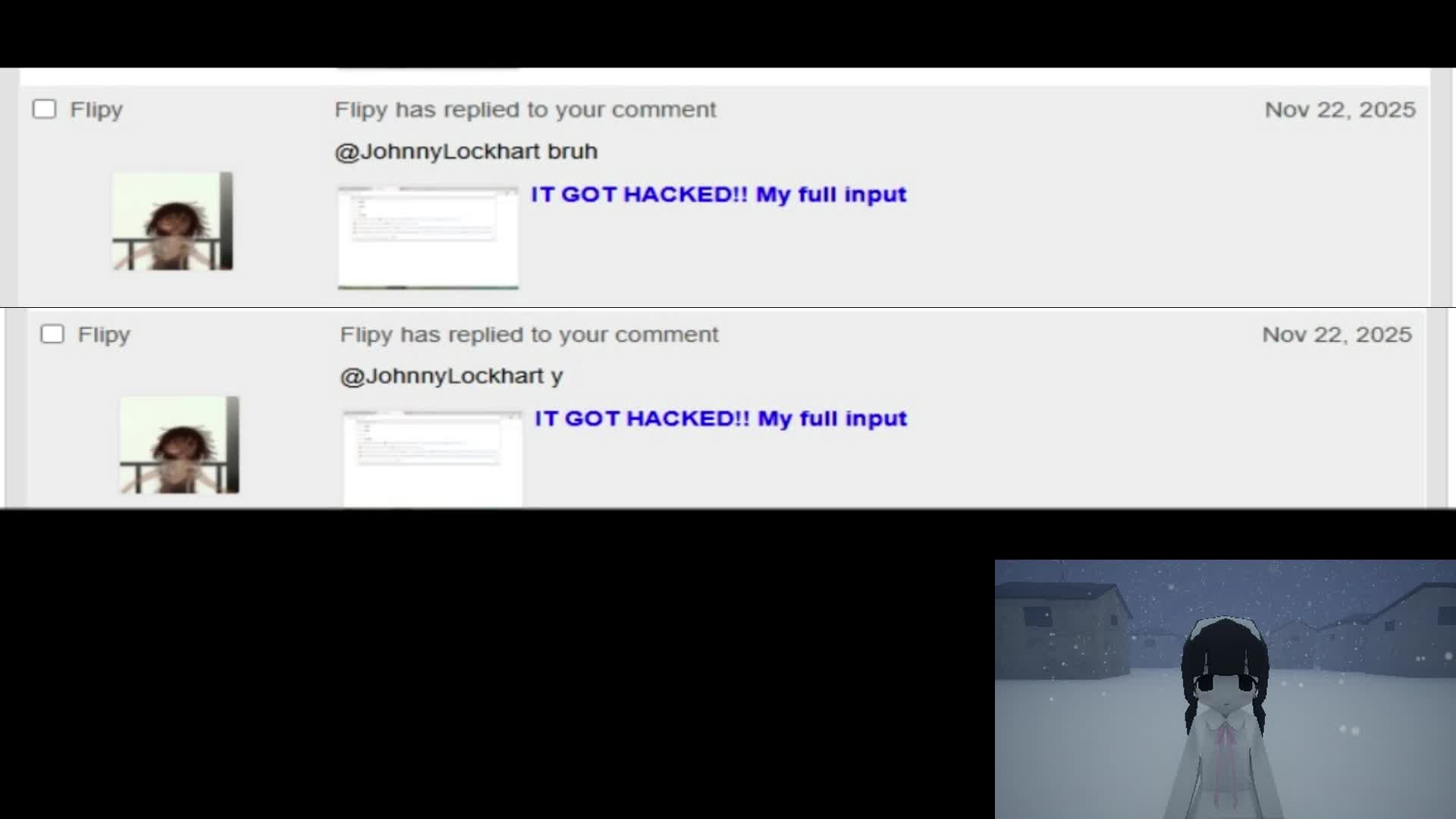 Sayo Reading replies from vidlii