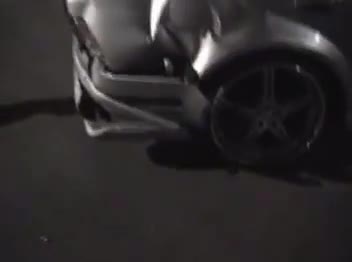 Street Racing - Toyota MR2 crash into parked VW jetta