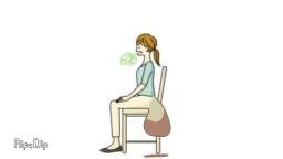 Computer girl farts and belches