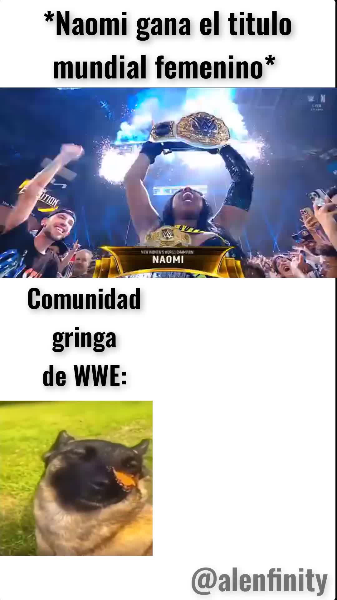 Naomi cerrando Evolution reacción
