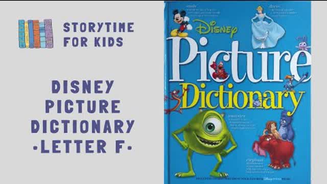 Letter F 📚 Disney Picture Dictionary 🐘🦍 Alphabet • Vocabulary @storytimeforkids123