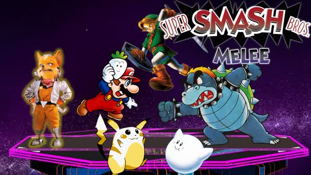 Smash Melee intro on Powerpoint with original designs
