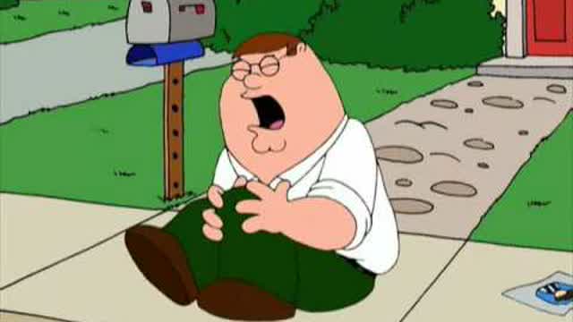 Family Guy Peter Hurts His Knee